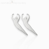Sterling Silver Male Ballet Dance 5th Pas de Poisson - Earrings